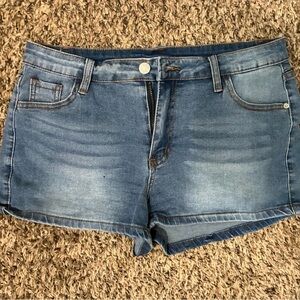 Denim Blue Girls Shorts